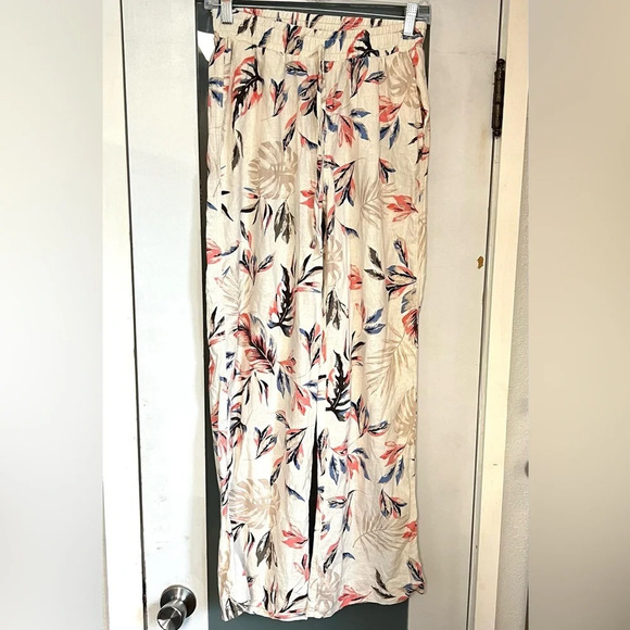 Briggs New York Womens Relaxed Fit Floral Linen Pull on Pant Size Small D163 - Picture 3 of 10